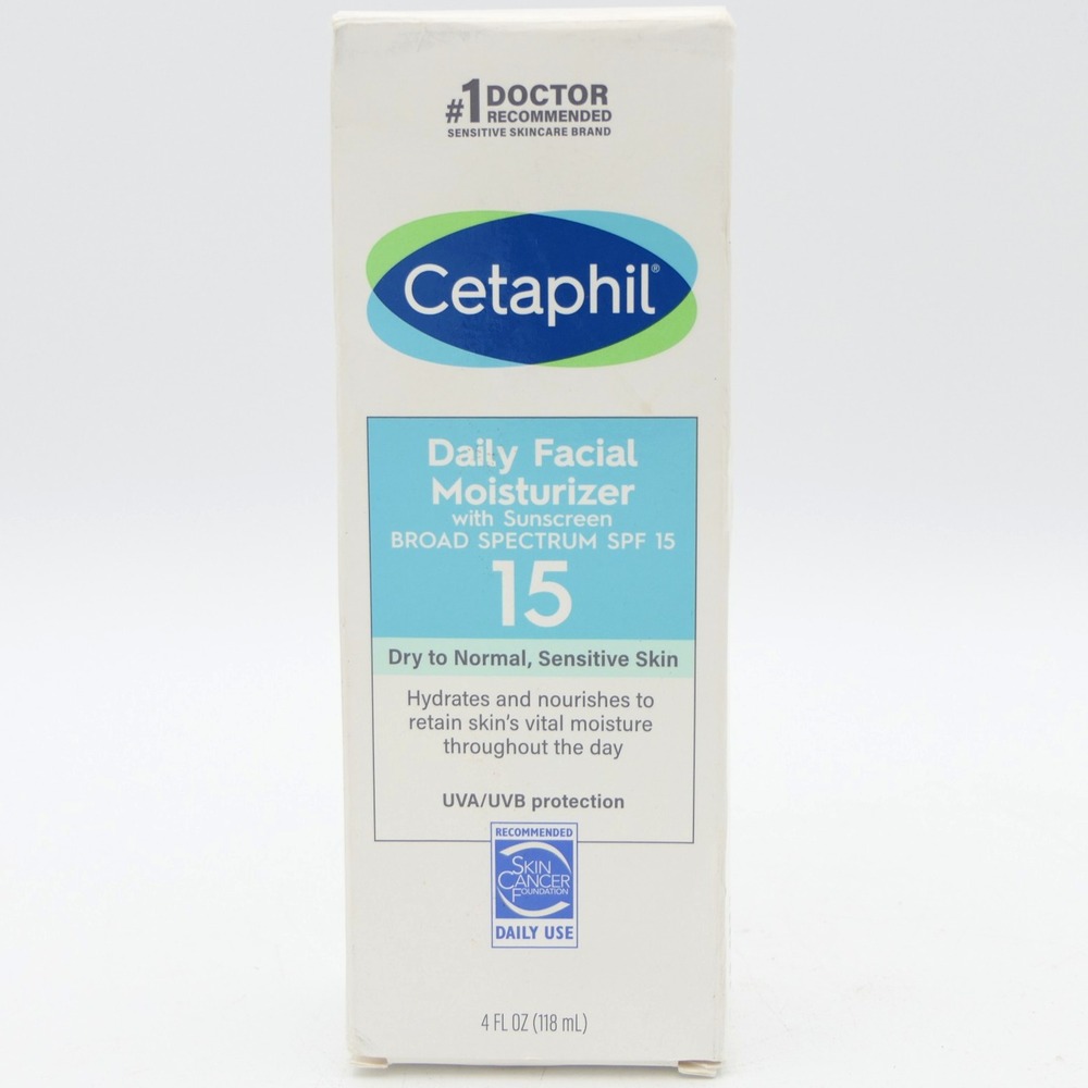 Cetaphil Daily Facial Moisturizer w/ SPF 15 Sunscreen 4 fl oz 08/26 Hydrates